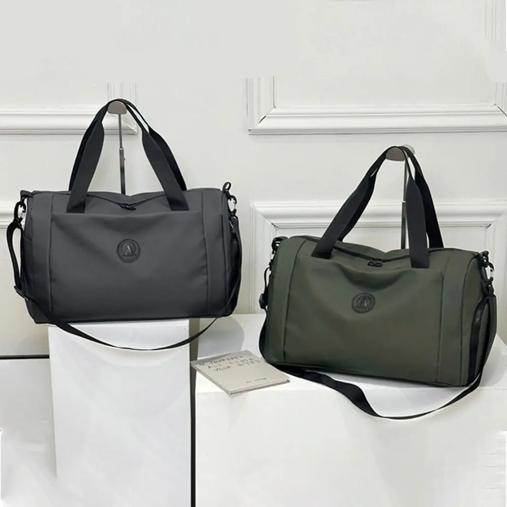 Oxford Travel Luggage Bag Foldable Short Distance Nylon Duffle Bag Multi-functional with Shoe Compartment Large Capacity Handbag