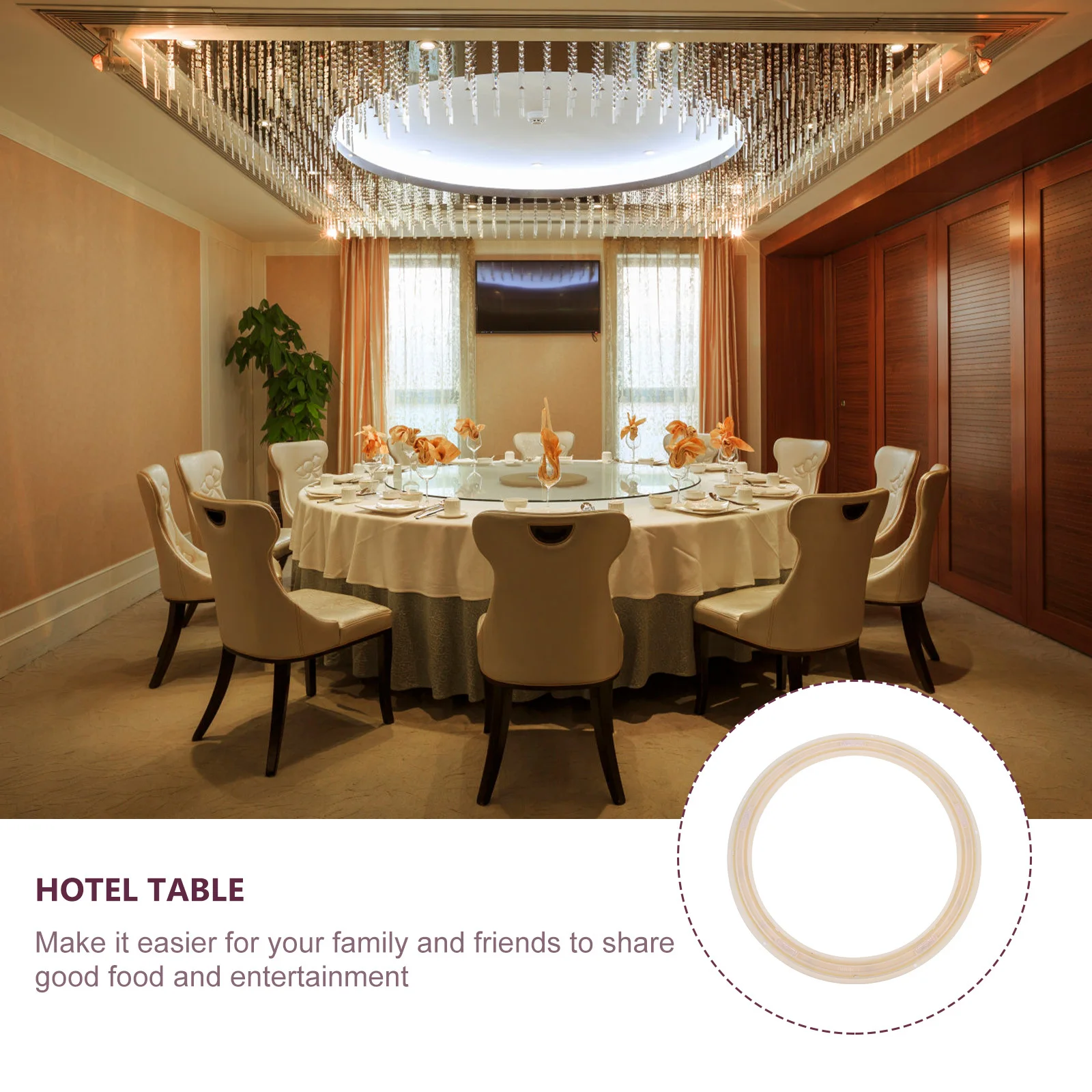 

Dining Table Turntable Premium Abs 360 Degree Rotating Base For Kitchen Restaurant Banquet Round Turntable Bearing Storage