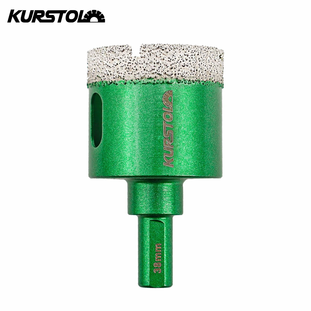 

KURSTOL Diamond Drill Bits Triangle Shank 38mm 1/2pcs Porcelain Ceramic Granite Marble Stone Tile Core Drill Bit Hole Saw Opener