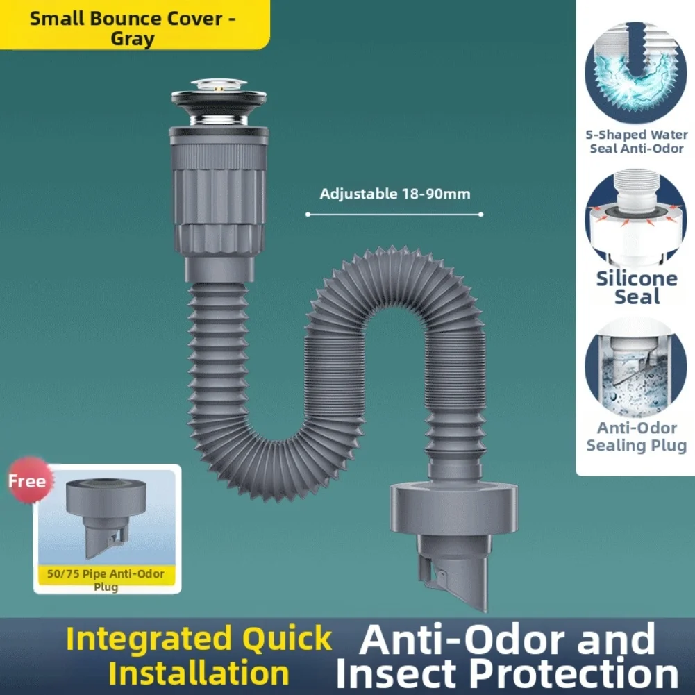 

Anti Drainage Pipe for Washbasins Easy Installation ABS Material Fit PVC Pipes 50mm to 75mm High Temperature Resistant