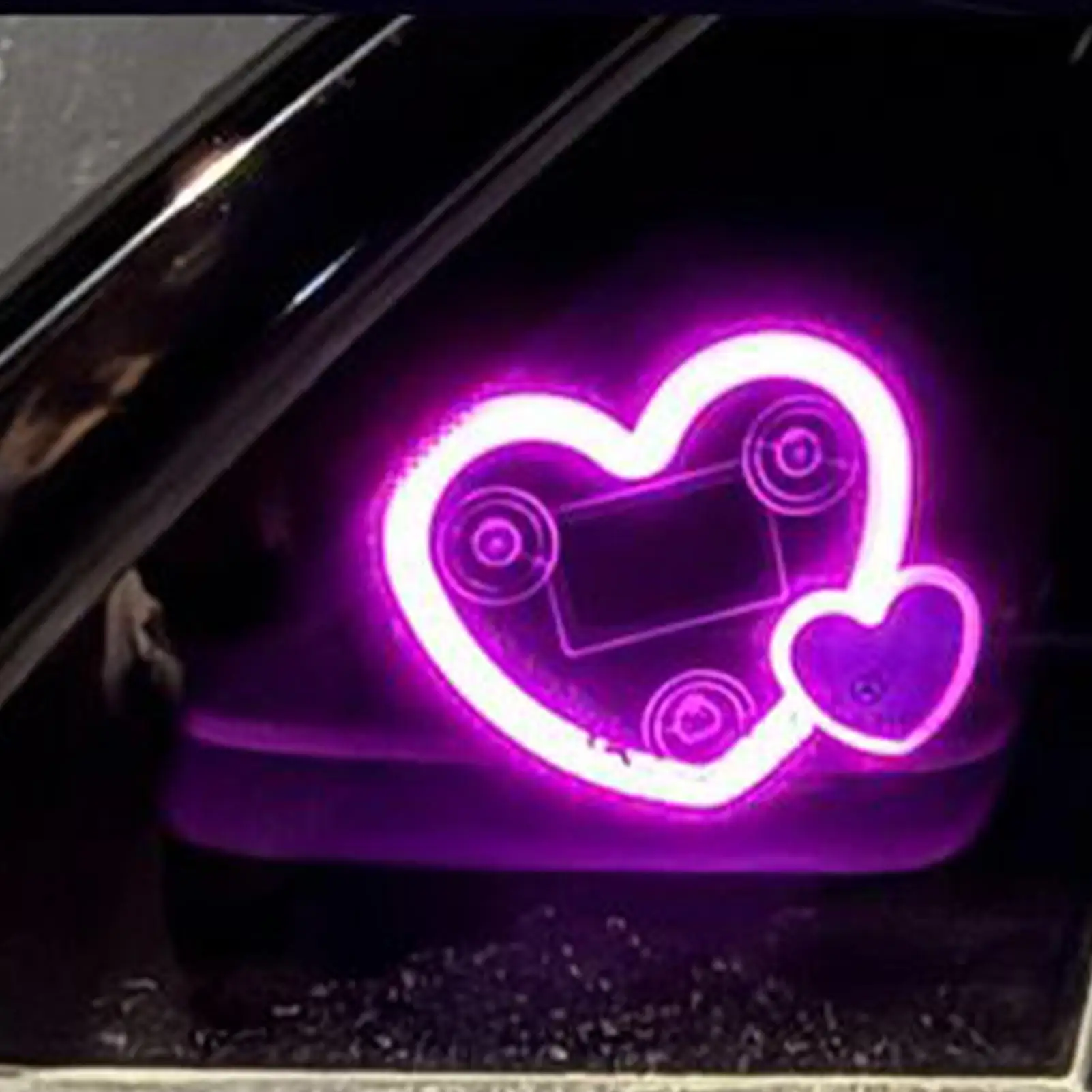 

Car LED Lights Suction Cup Love Heart Shape Lamp Solar Powered LED Interior Car Lights for Automotive Vehicle Sedan Truck Travel