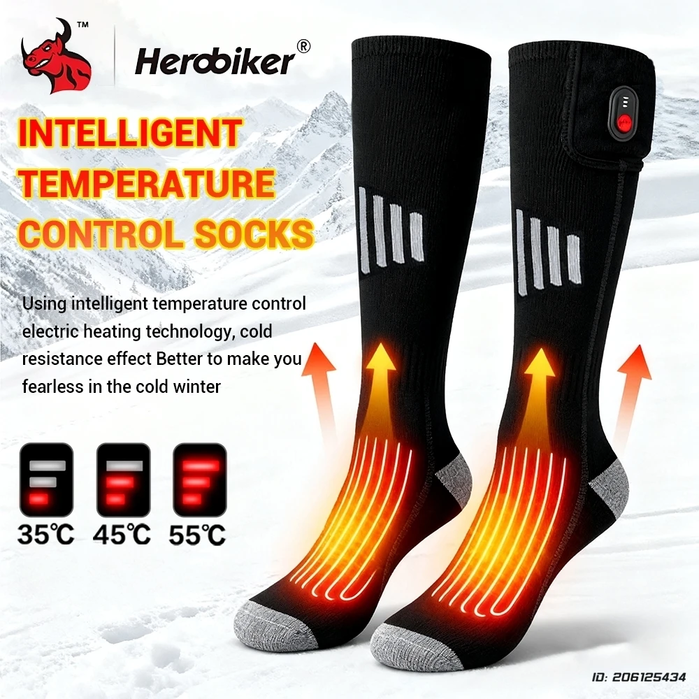 

5000mAh Rechargeable Heated Socks Long Lasting Warmth USB Heating Socks for Outdoor Snowmobile Ski Hunting Winter Sports