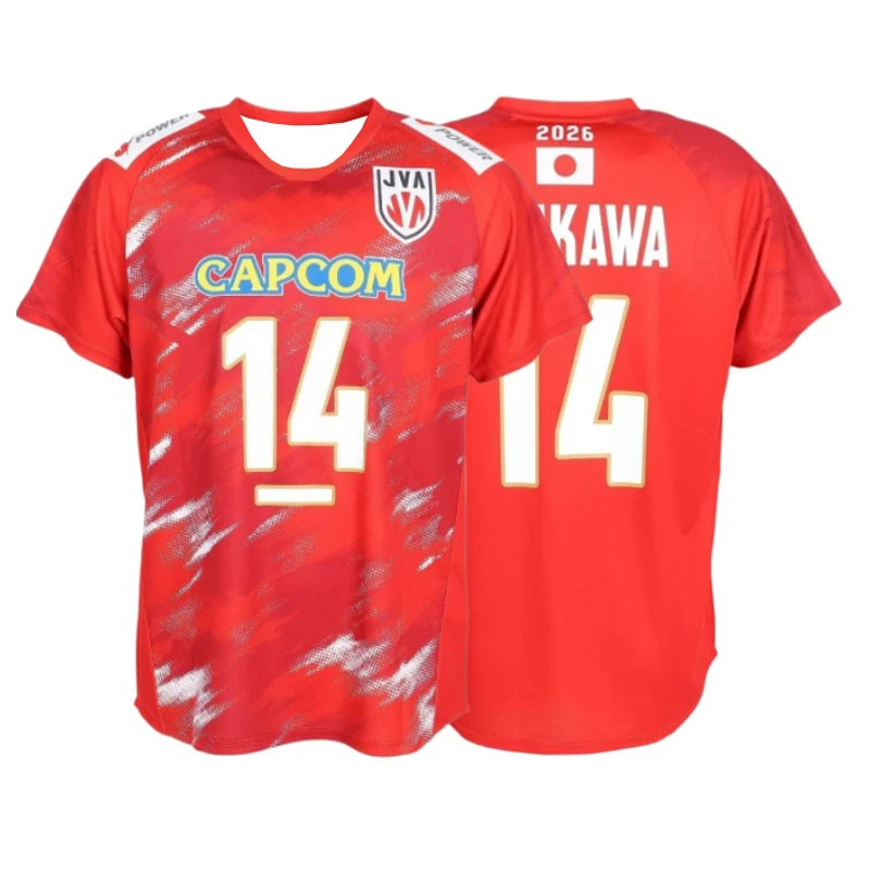 Neues japanisches Volleyball-Trikot Nr. 12 mit Aufdruck, kurzärmelig, schnell trocknend, sportliches T-Shirt, Training, Freizeit, Street-Top, passend für die Familie, Y2K – Detail 6