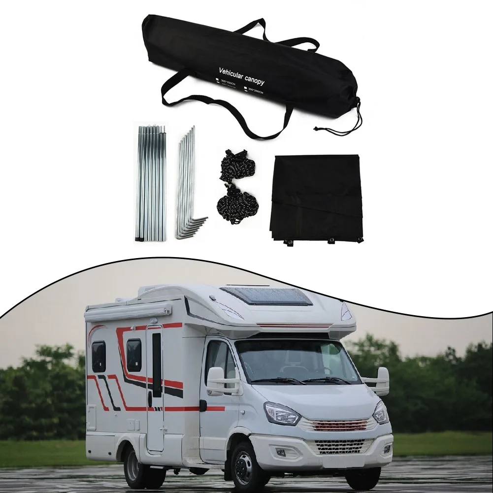 Automobile Suv Side Roof Top Sun Shelter Anti-UV Waterproof Rainproof Campervan Sun Canopy Awning Camping Tent Family