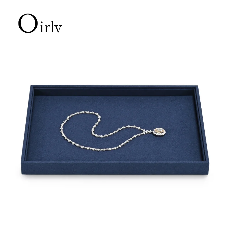 

Oirlv Luxurious Blue Jewelry Tray Premium Display & Storage for Fine Jeweler Perfect for Organizing Rings Necklaces Earrings