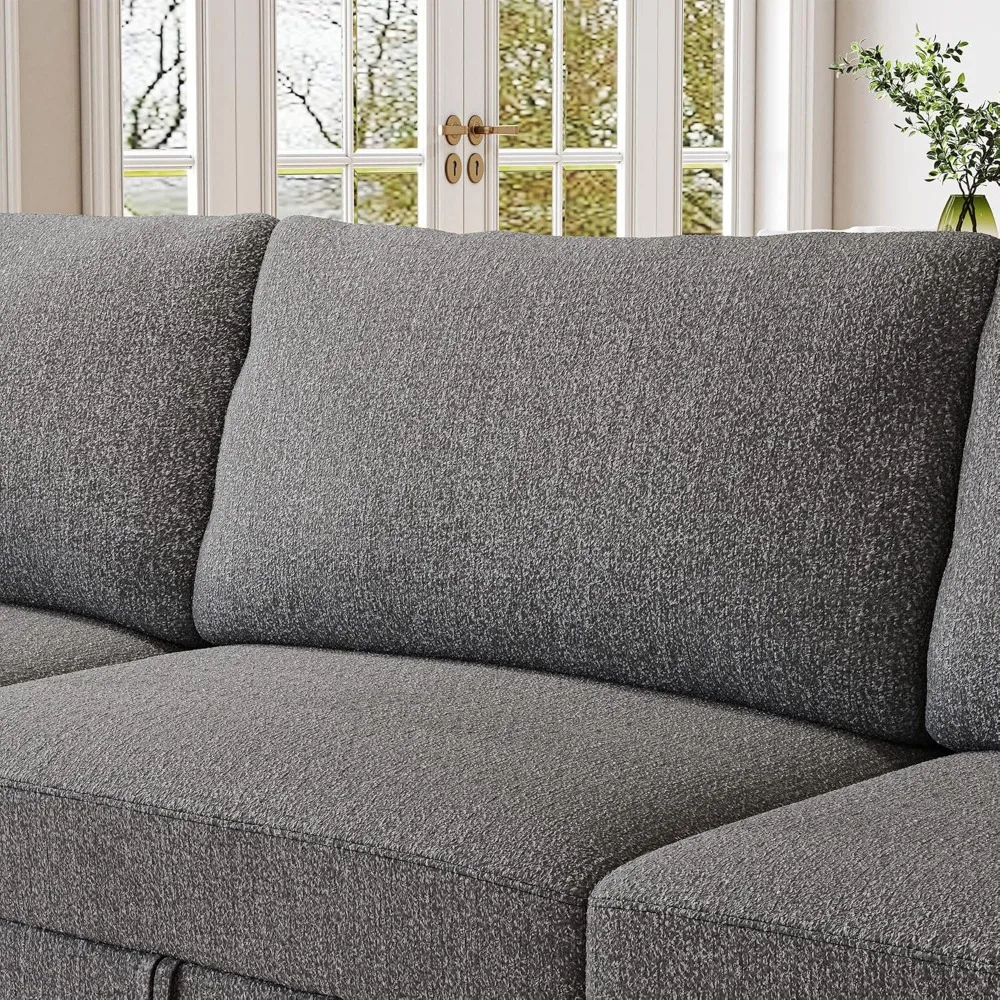 Reversible Modular Sectional Couch U Shaped Modular Sofa with Wide Chaise Oversized Modular Sectional Sofa with Storage Seat