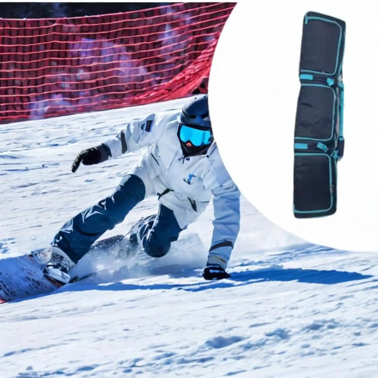 

Ski Boot Bag Adjustable Wheeled Snowboard Backpack Waterproof Large Capacity Carrier for Snow Sports Equipment Travel