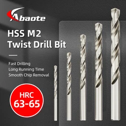 ABAOTE-HSS Twist Drill Bit Set, M2, 1.0-13.5mm, Haste reta, Micro Ferramentas para Metal, Brocas Elétricas, 1 Pc, 10Pcs