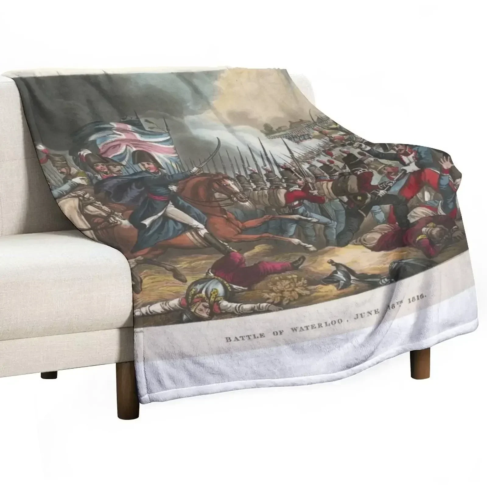 

The Battle of Waterloo Throw Blanket Wrinkle Resistant Lightweight Blanket