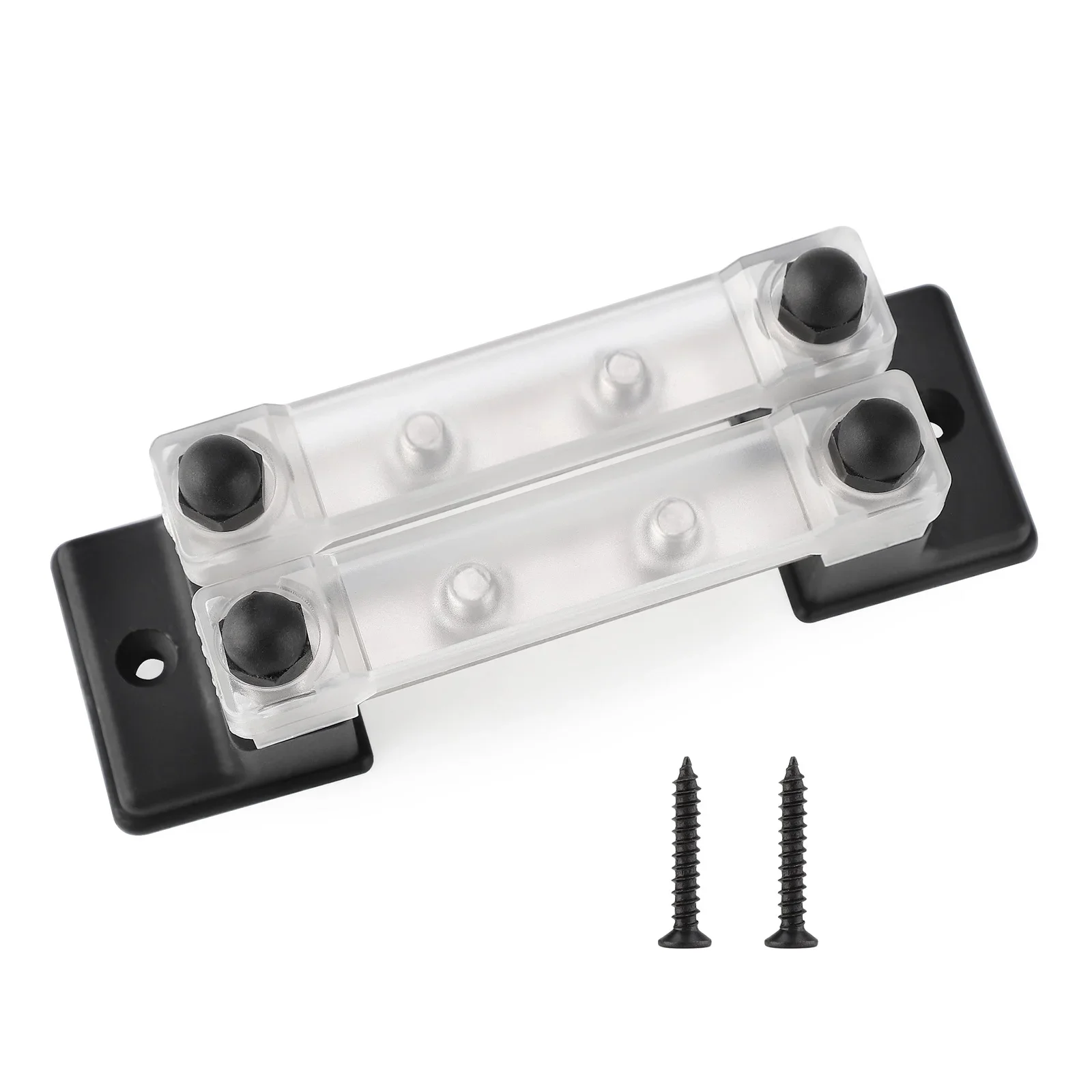 

4 Terminal Block Positive Negative Bus Bar 150A 12-48V Power Distribution Block With Cover For Truck Marine Boat Car Camper ﻿RV