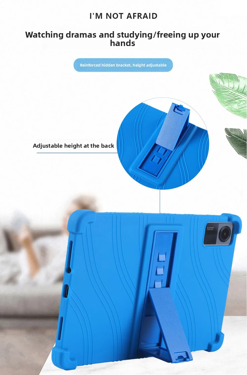 Stoßfeste TPU-Hülle für Redmi Pad SE 11, Vollständiger Schutz mit Ständer und Airbag, Mehrere Farben – Detail 3