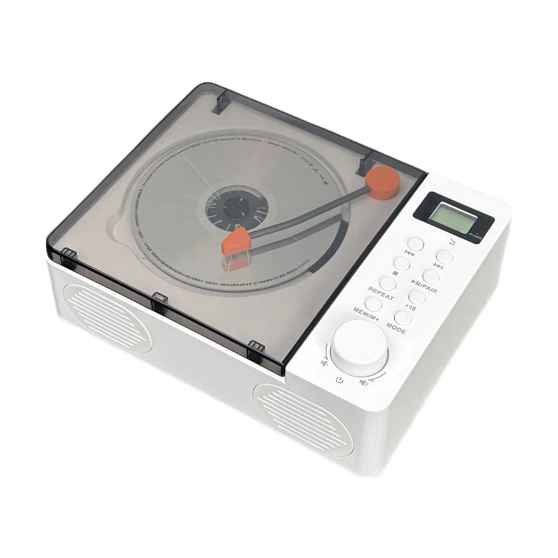 

Portable retro Bluetooth speaker, album player, disc player