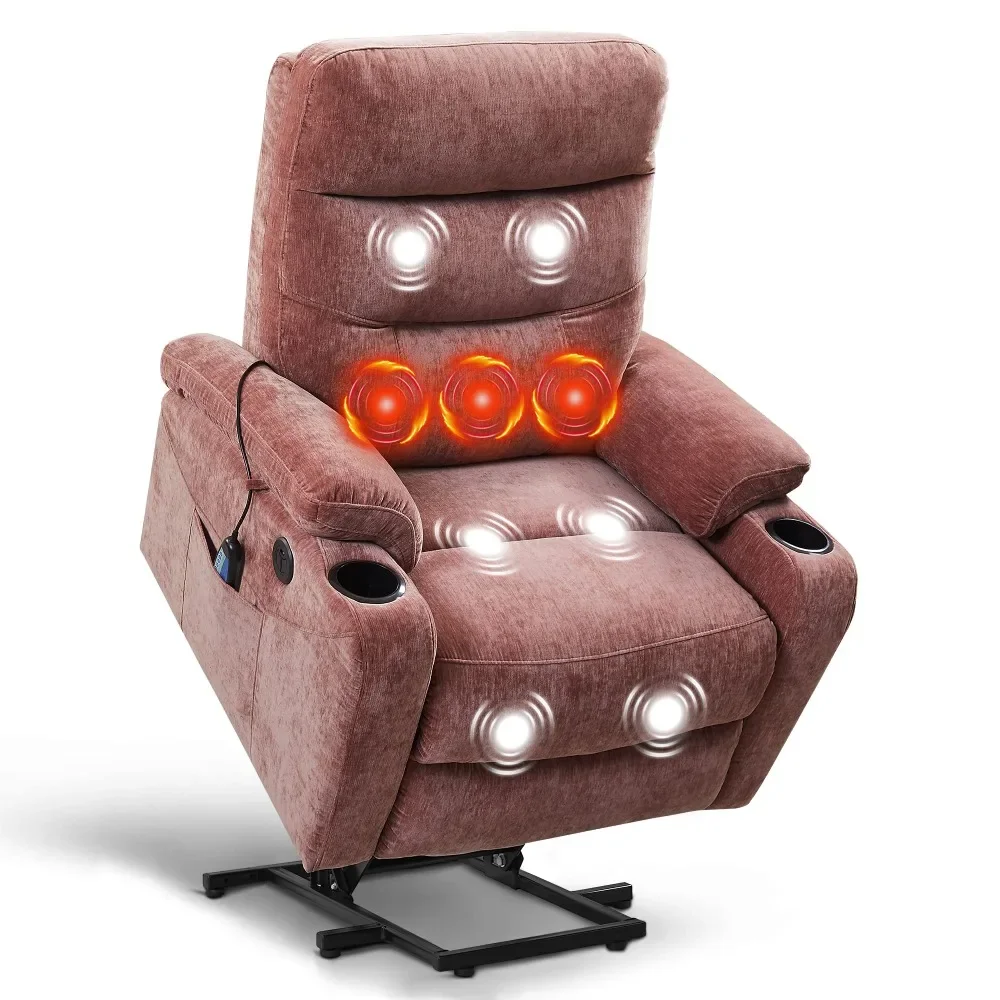 2023 New Electric Power Lift Recliner Chair, Vibration Massage Heated Chair for Elderly