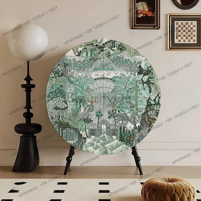 

Edge cabinet integrated against the wall Household solid wood tea Aisle entrance cabinet Decorative wine cabinet