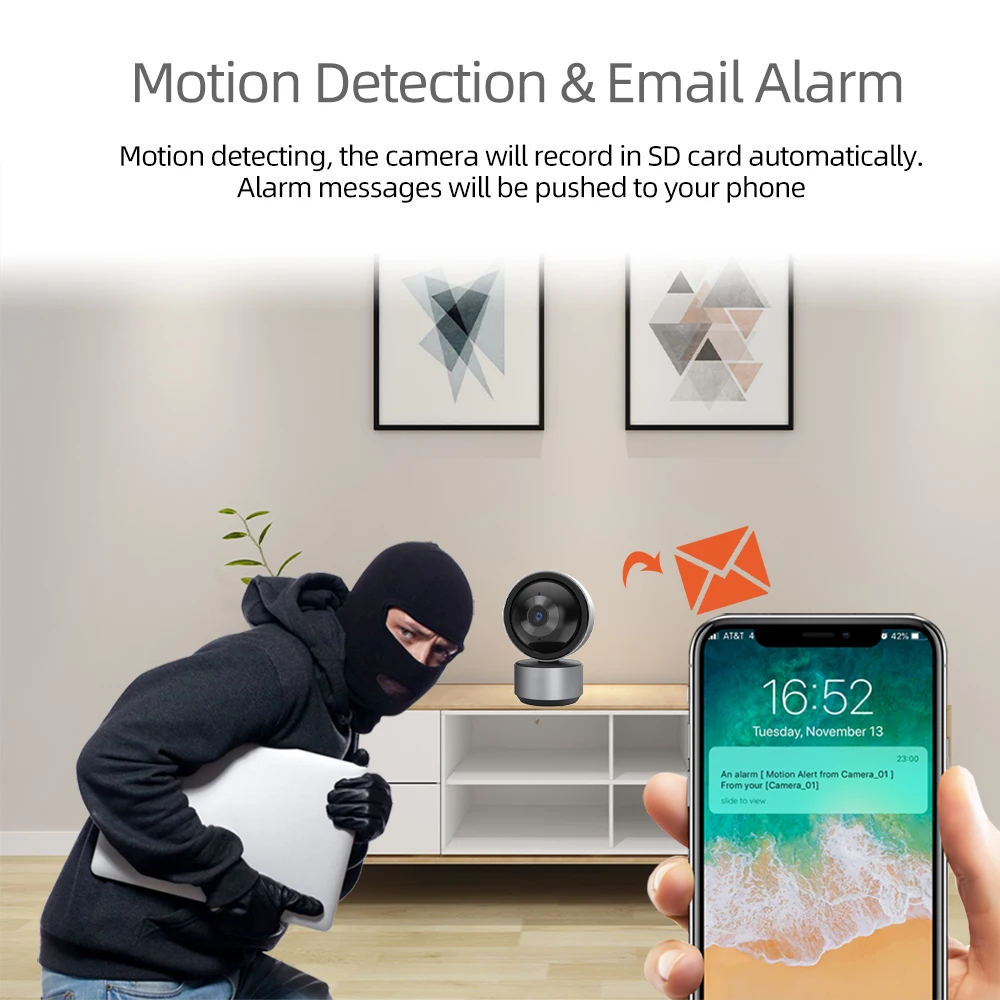 5mp Mini Ptz Wifi Camera Ai Human Tracking Indoor 5,0mp Kleur Nachtzicht Secuity Cctv Surveillance Ip Camera Tuya Smart Life