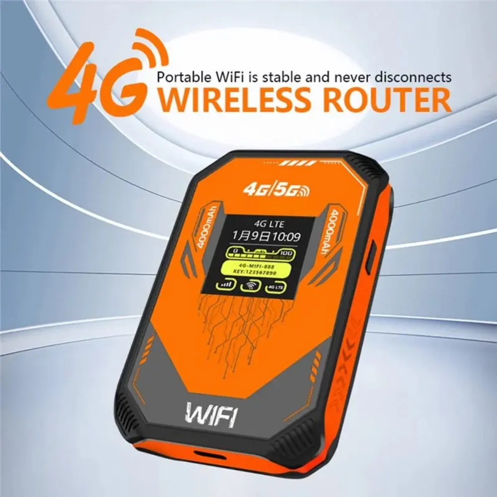 300mbps-wifi6-4g-lteポケットルーター-simカードスロット付き-4000mahバッテリー-ポータブルモバイルホットスポット-lcdディスプレイ-トラベルインターネットモデム
