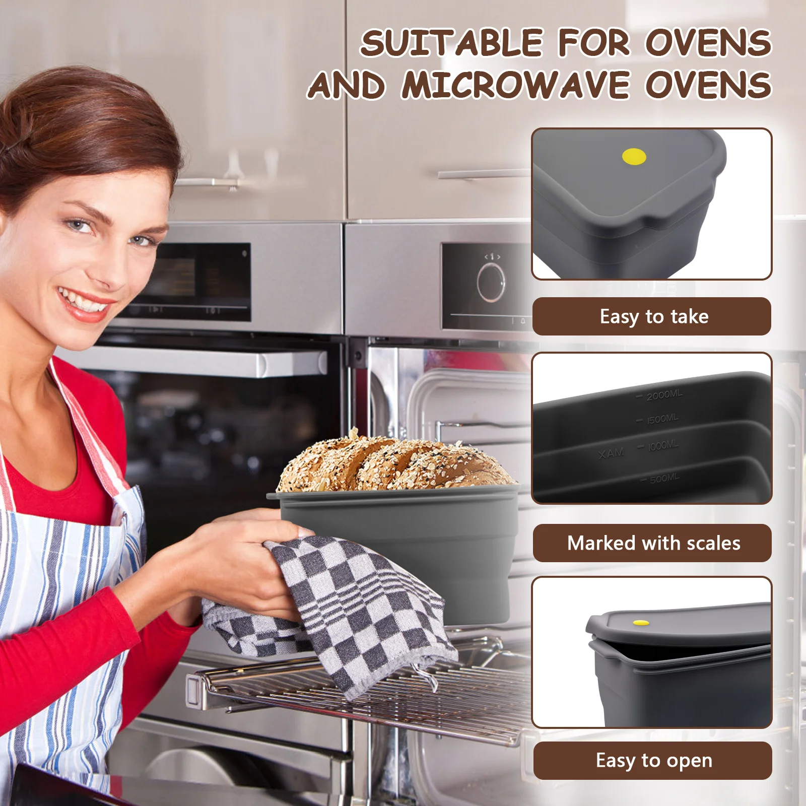 سيليكون رغيف الخبز عموم طوي الخبز الخبز عموم متعددة الأغراض غير لاصقة سيليكون قالب الخبز للكعك محلية الصنع رغيف اللحم #5