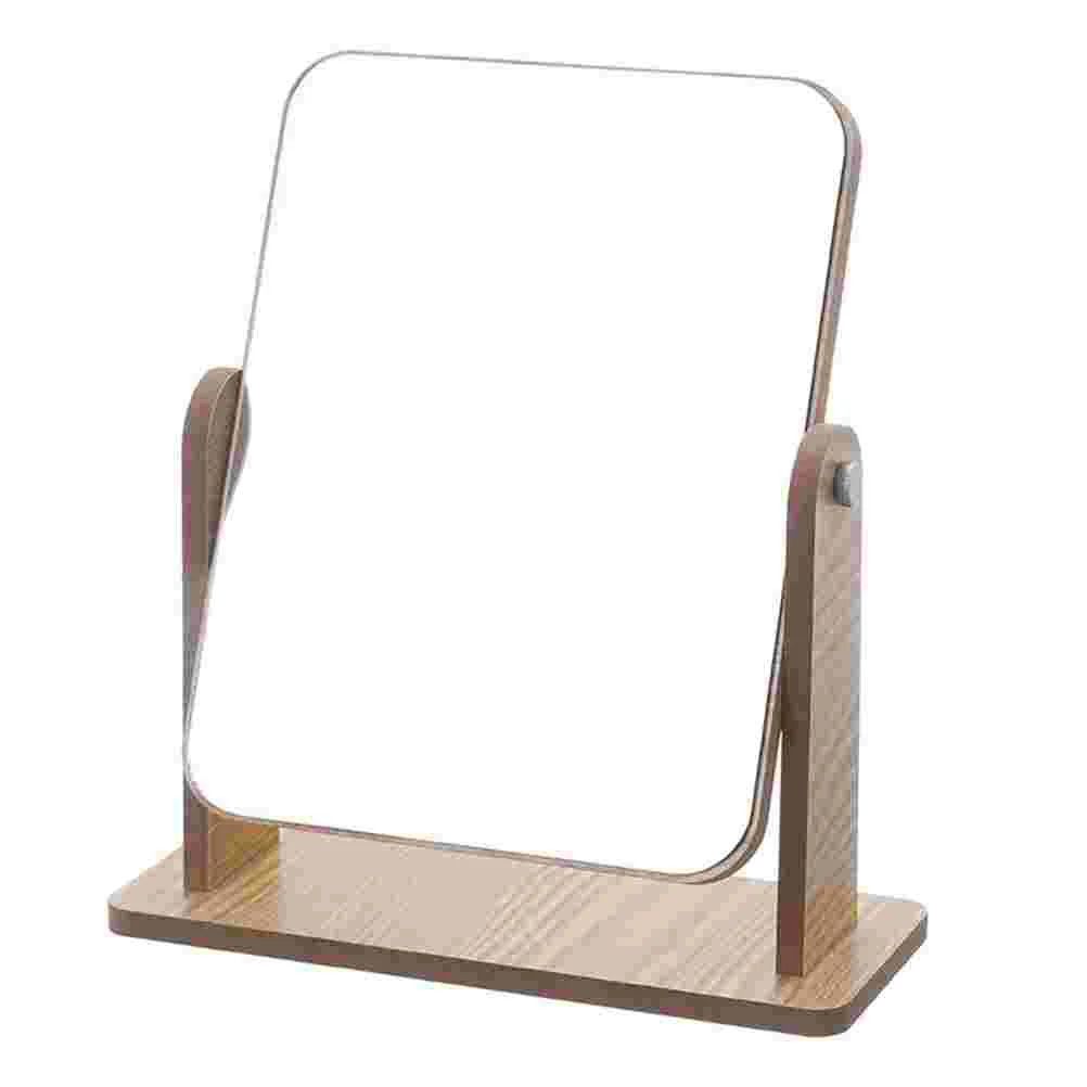 Miroir de courtoisie rotatif en bois pour la décoration de la maison, bureau pratique, chic, britannique, orner, femme décorative