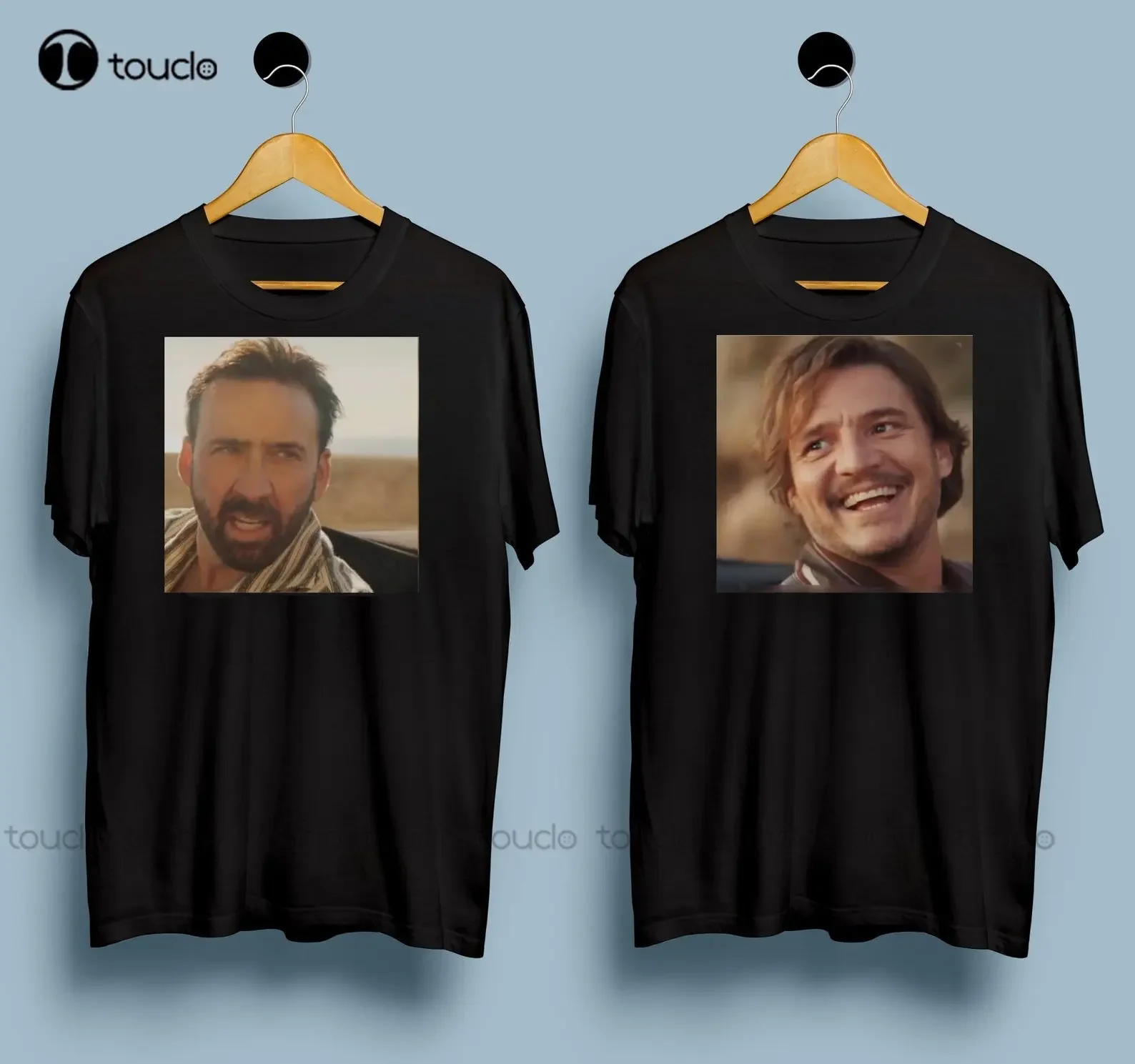 Pedro Pascal Nick Cage Meme Camiseta divertida, Pedro Pascal Pareja Regalo a juego, Camisa de pareja, Camisa a juego de mejores amigos Xs-5Xl