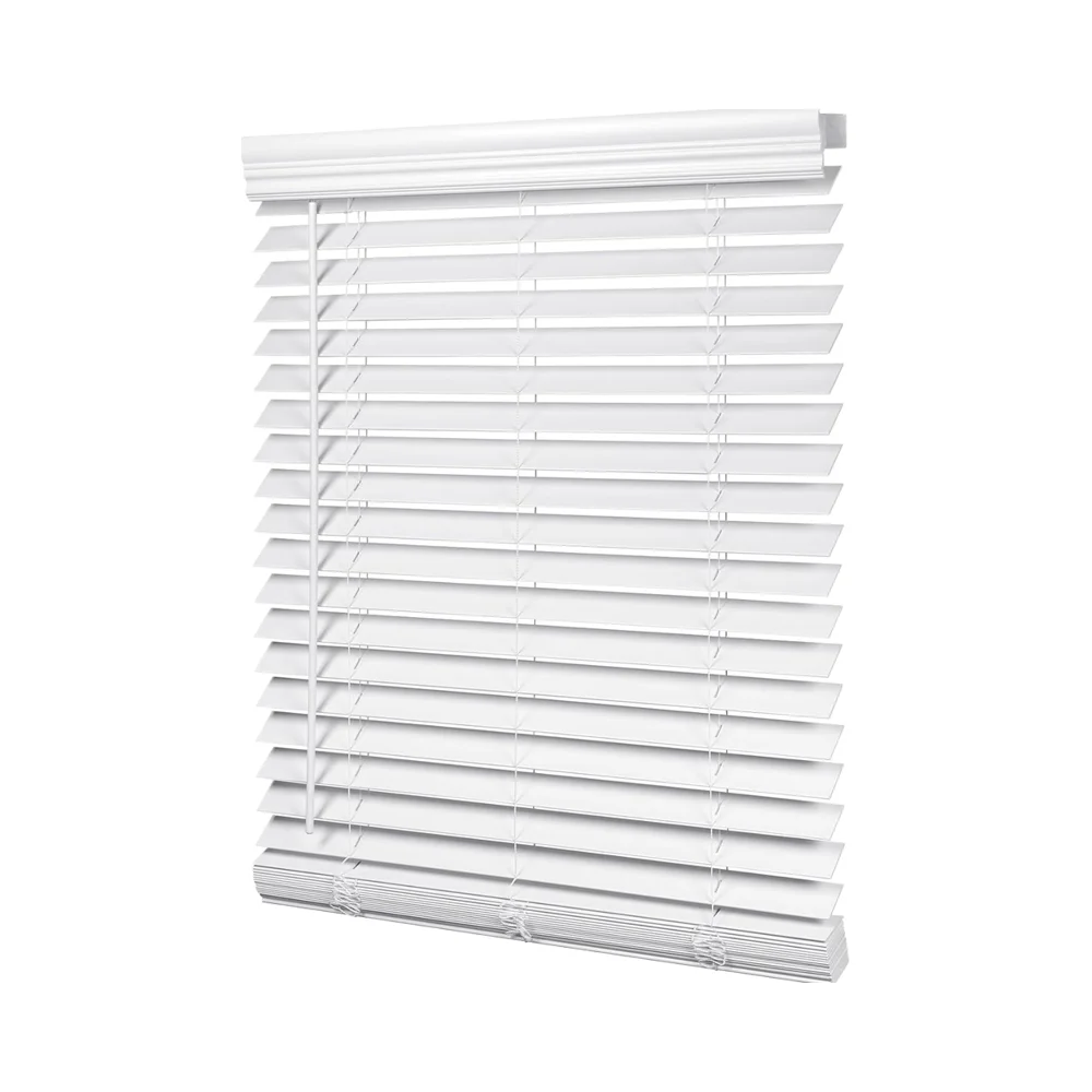 Cordless Modern Faux Wood Horizontal Window Blinds Room Darkening Built-In Mount Custom Size For Home Office Villa