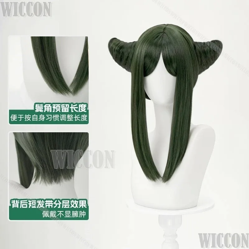 

COSda@Tomotake Yoshino Black Anime Butller Season 5 Cosplay Green Wig Women Girl Hair Cute Croissant Bun Halloween Party Customi