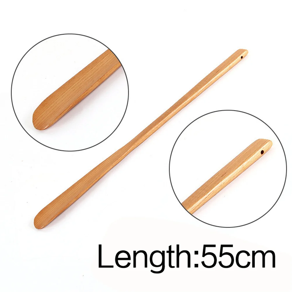 1pcs Professional Wooden Shoe Horn Flexible Long Handle 32/38/55cm Shoehorn Useful Shoe Lifter Professional Shoe Spoon Home Tool