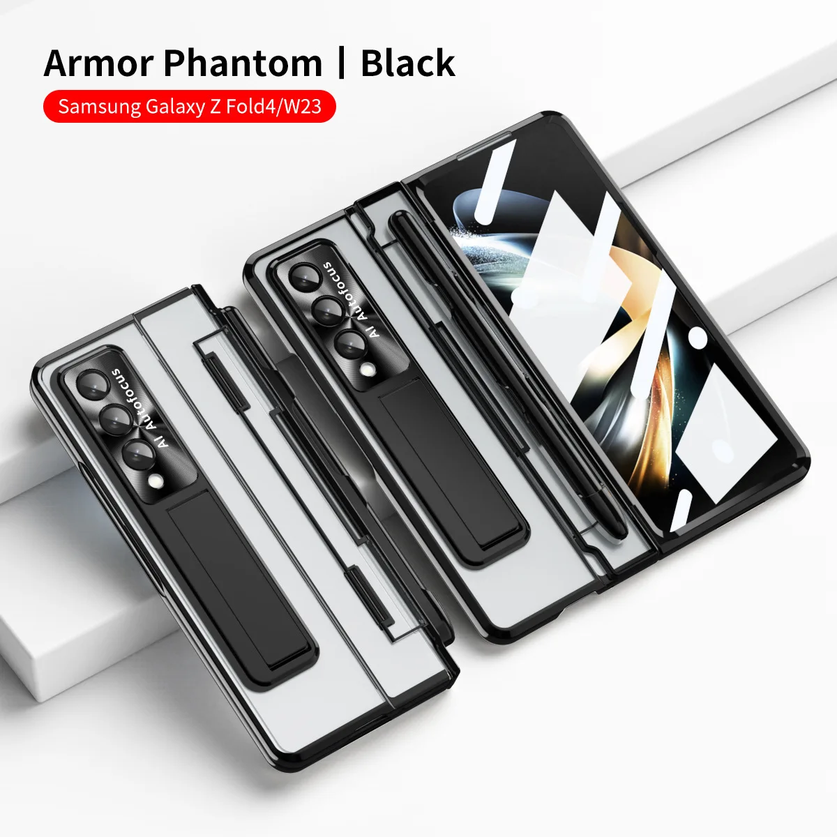 

case for Samsung Z Fold 7 6 5 4 3 Phone Case with Pen Slot Electroplated Hinge Full Coverage Protective Case Wireless Charging