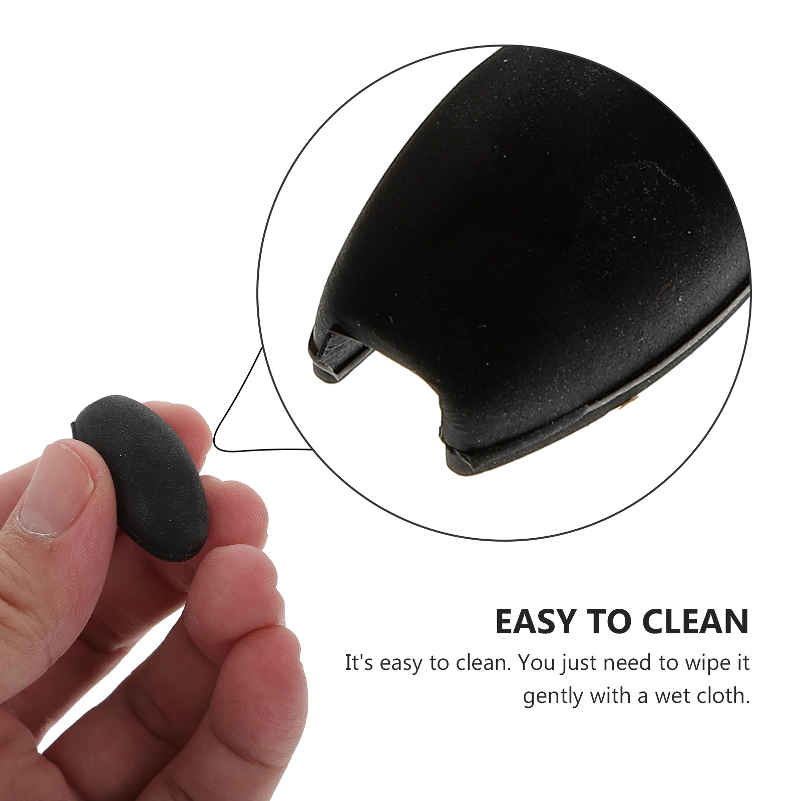 

3Pcs Saxophone Side Key Pads Black Professional Protective Cover Easy Clean Saxophone Side Key Protective Cover