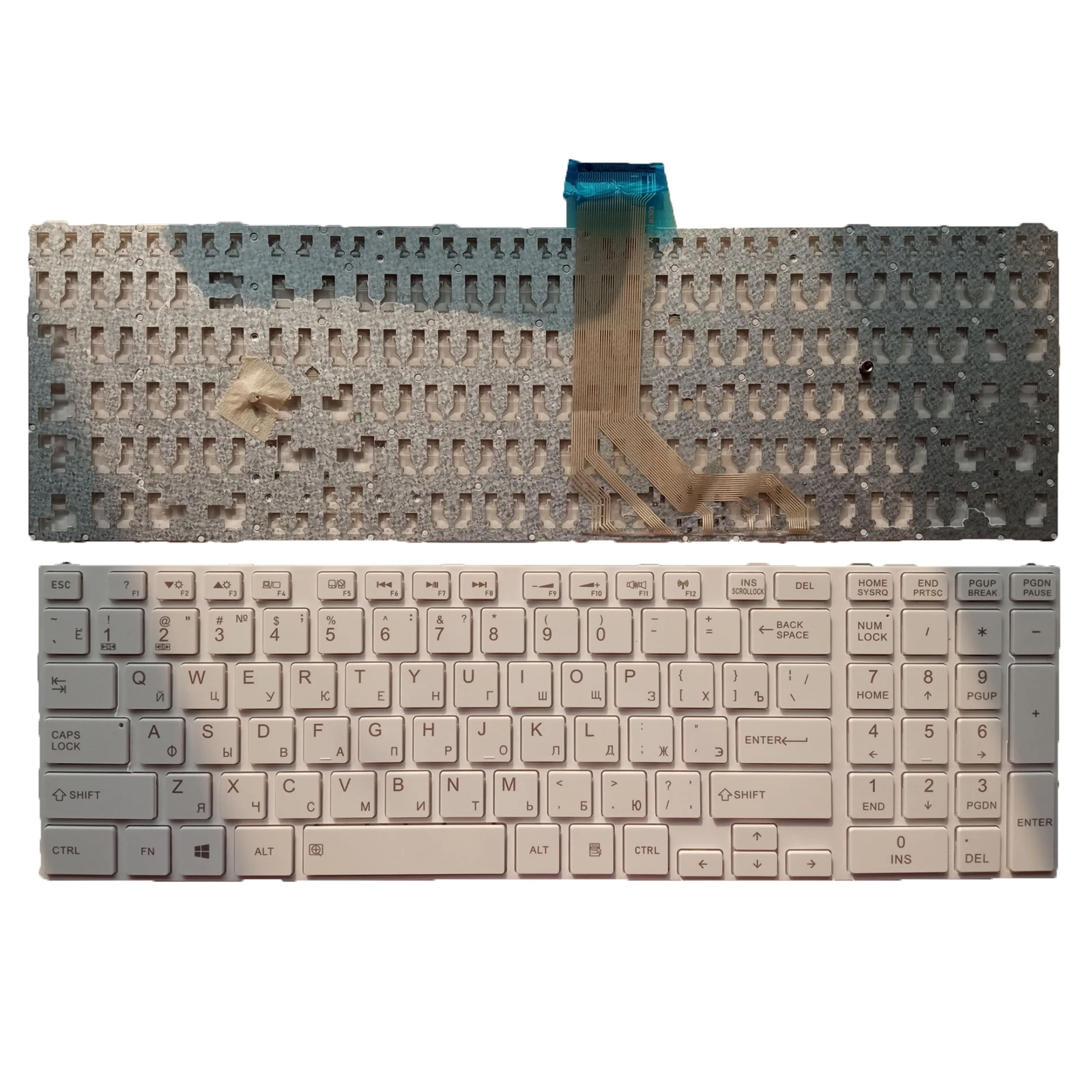 RU white keyboard for Toshiba Satellite C50 C50-A C55 C55-A C50D C50D-A C55D C55D-A