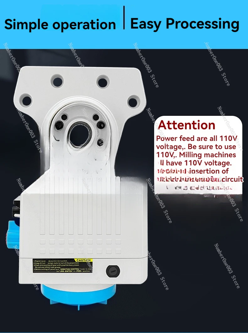 Al-310S Power Feed X-Axis 450 In-lb Torque Power Feed Milling Machine 0-200PRM Power Table Feed Mill for Bridgeport and Milling