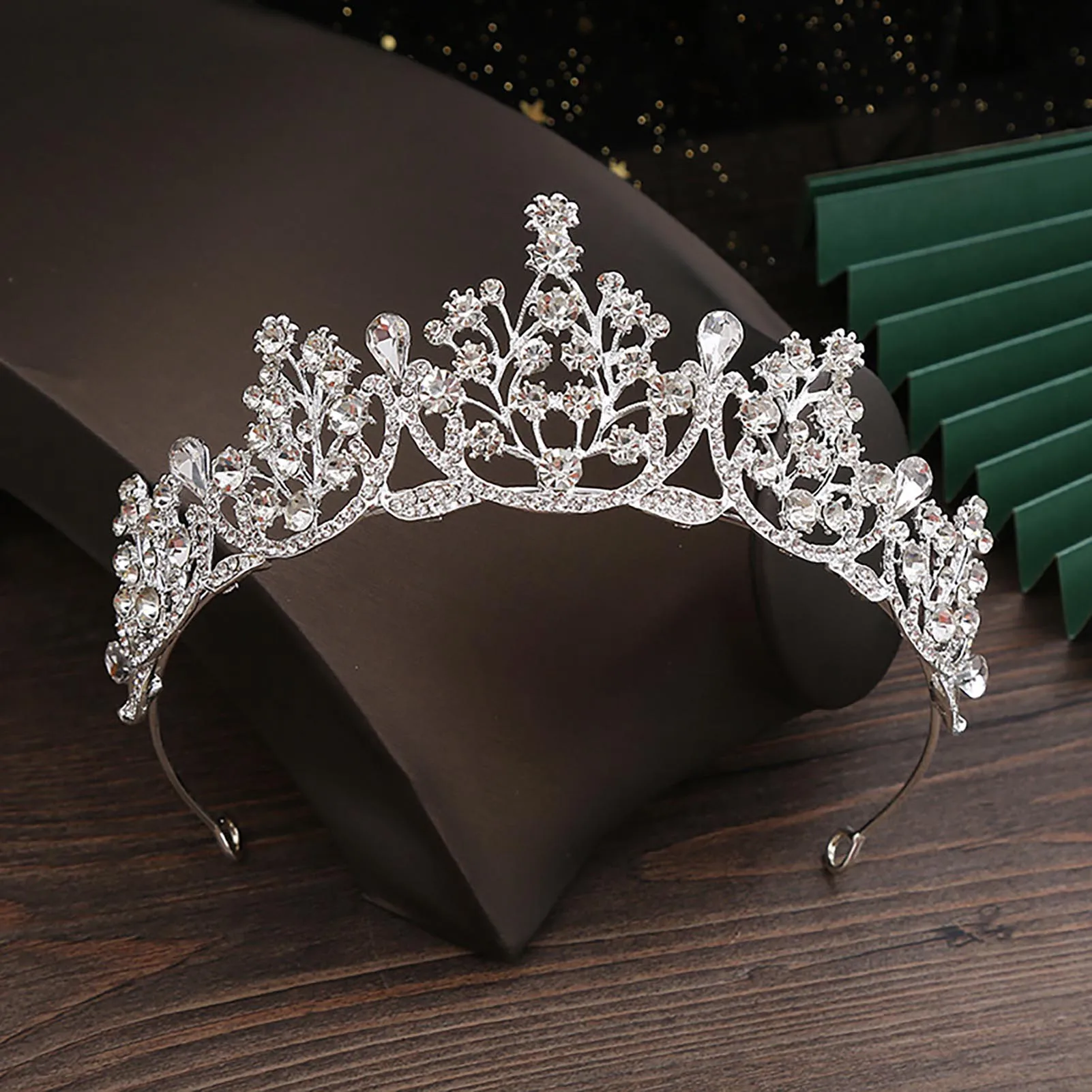 Sparkling Rhinestones Tiaras and Crowns Bride Wedding Hair Accessories Shiny Crystal Flower Headbands Hairbands Noiva Jewelry