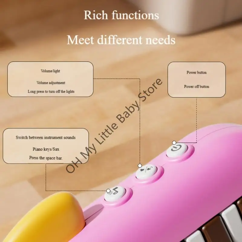 M76C Kids Musical Learning Piano Toy With Multiple Sound Mode Safe Plastic Music Instrument For Early Childhood Development