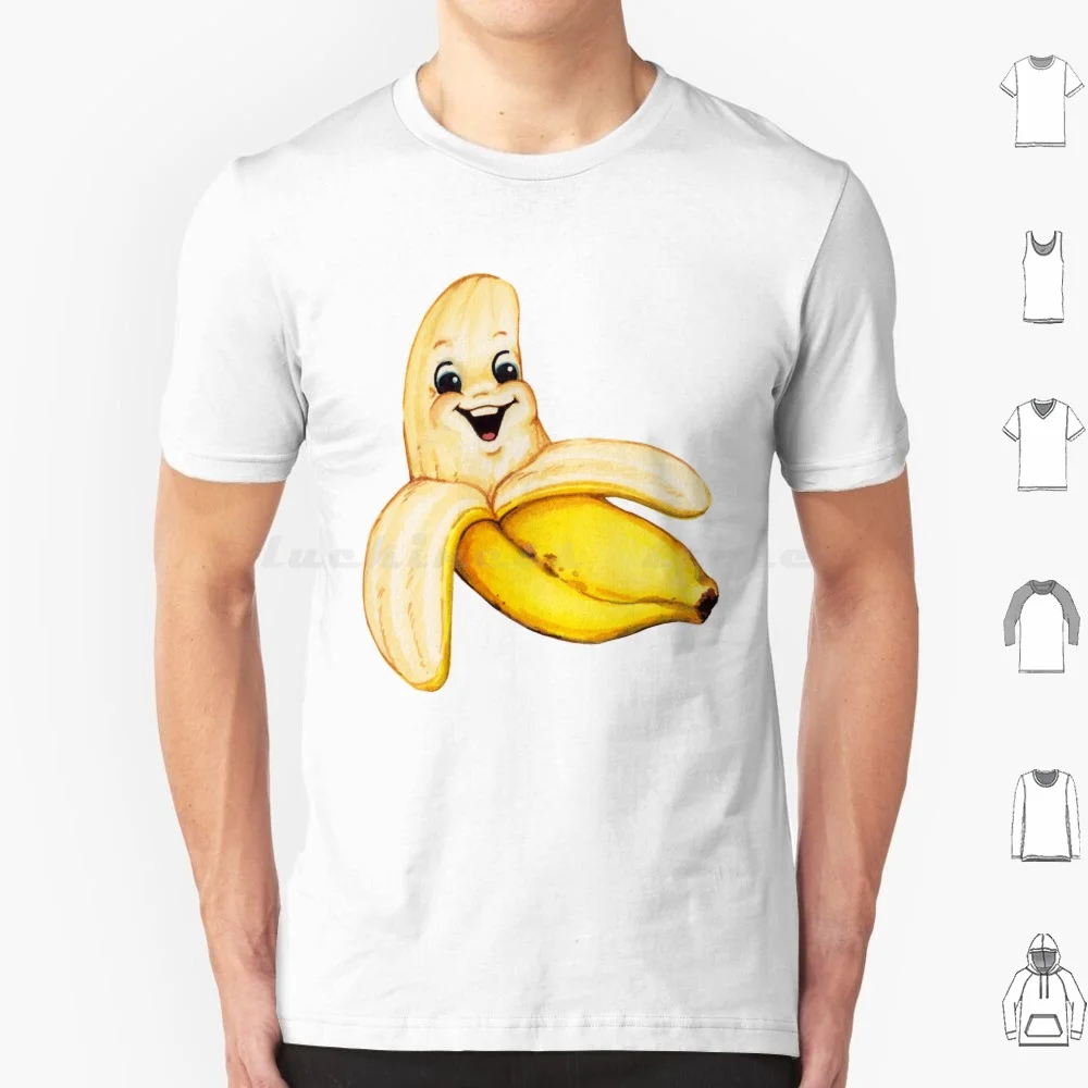 Banana T Shirt 6xl Cotton Cool Tee Food Banana Cute Kitsch Retro Kawaii