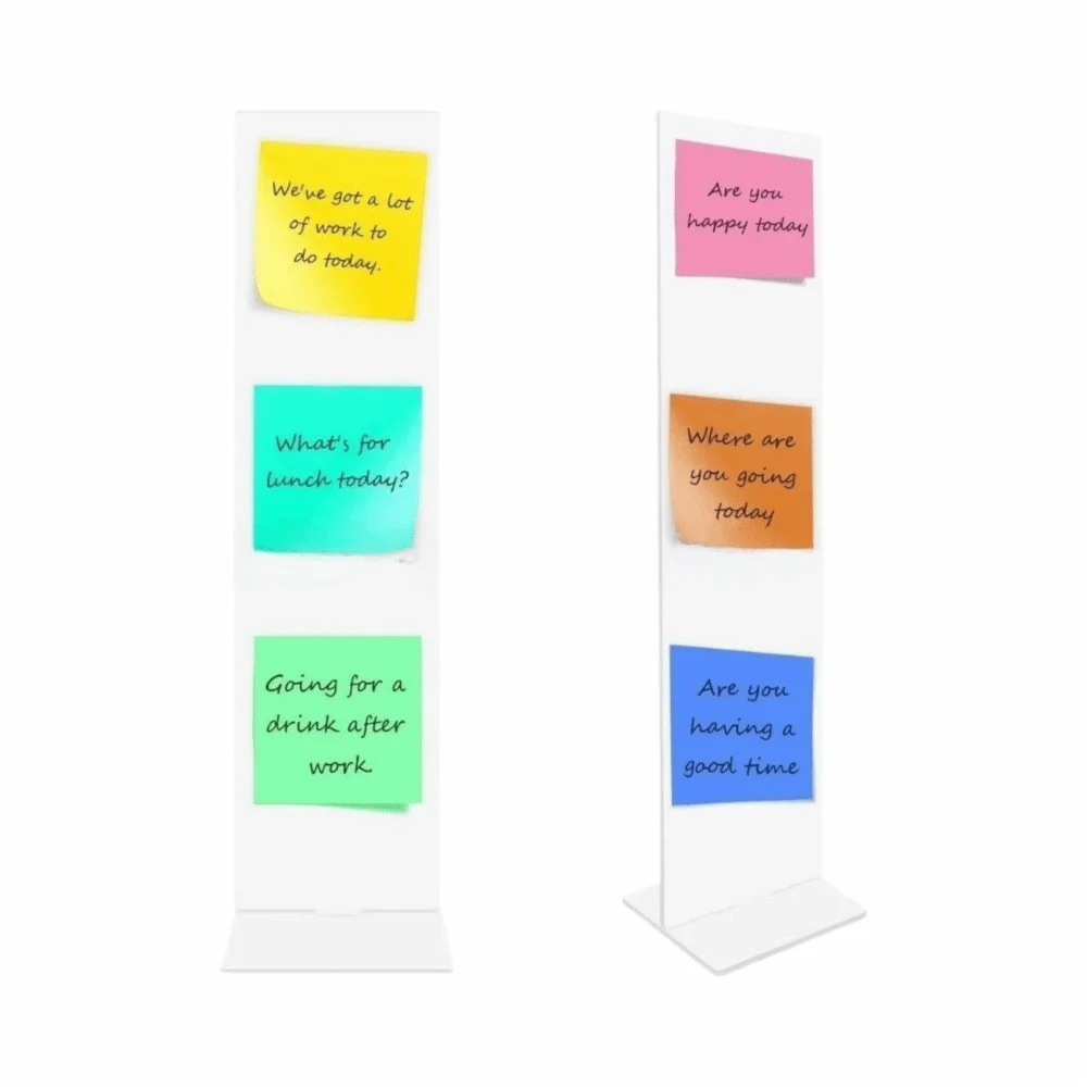 Acrylic Memo Message Board Detachable Vertical Sticky Note Holder Stand Clear Monitor Side Note Holder Home Office