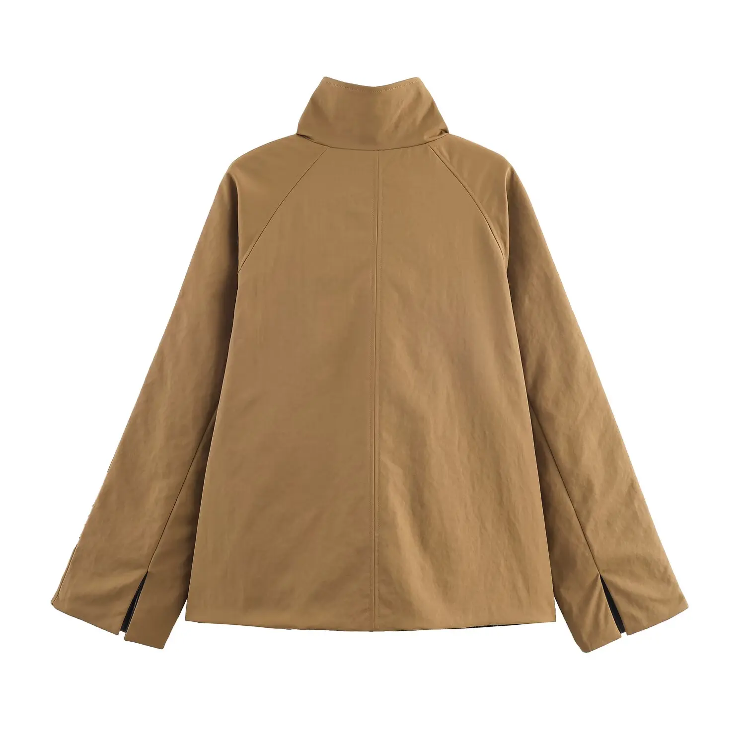 

Chic Two-sided Casual Coat Outerwear MujerWomen 2025 Autumn New Fashion Asymmetric Placket Short Joker Coat