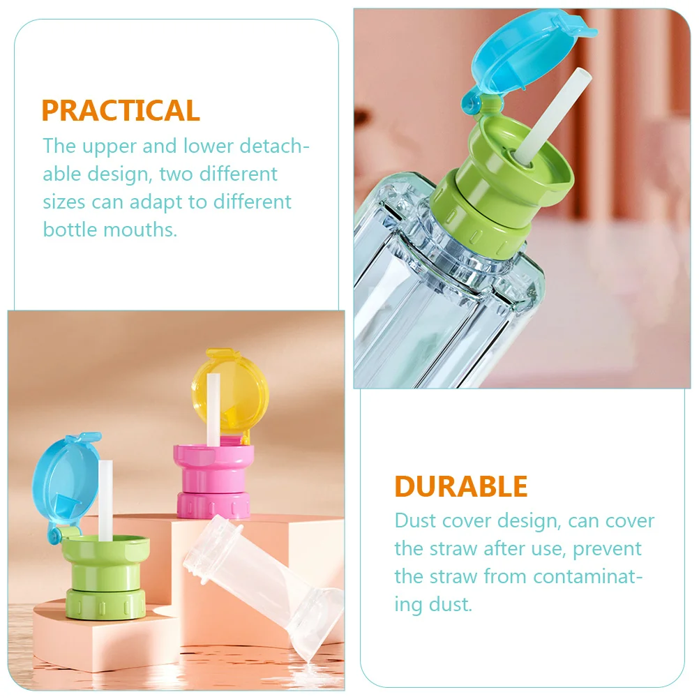 

2pcs Spill Proof Baby Bottle Cover Detachable Dust Cover Lightweight Juice Soda Caps Toddler Travel Beverage Bottle Lid Easy
