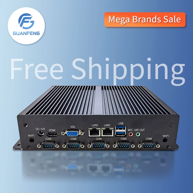 BKHD ITX-G687-2L-5f1bC Mini PC Computer i3 i5 i7 CPU Quad Core DDR4 RAM SSD 17*17cm Motherboard Office Entertain Fanless Silent