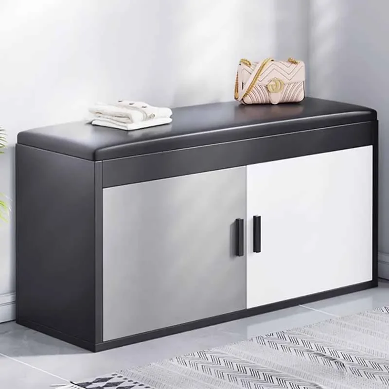 

Entryway Simple Wood Shoe Cabinets Nordic Modern Small Minimalist Hallway Shoe Rack Bench Dust Proof Zapateros Hall Furniture