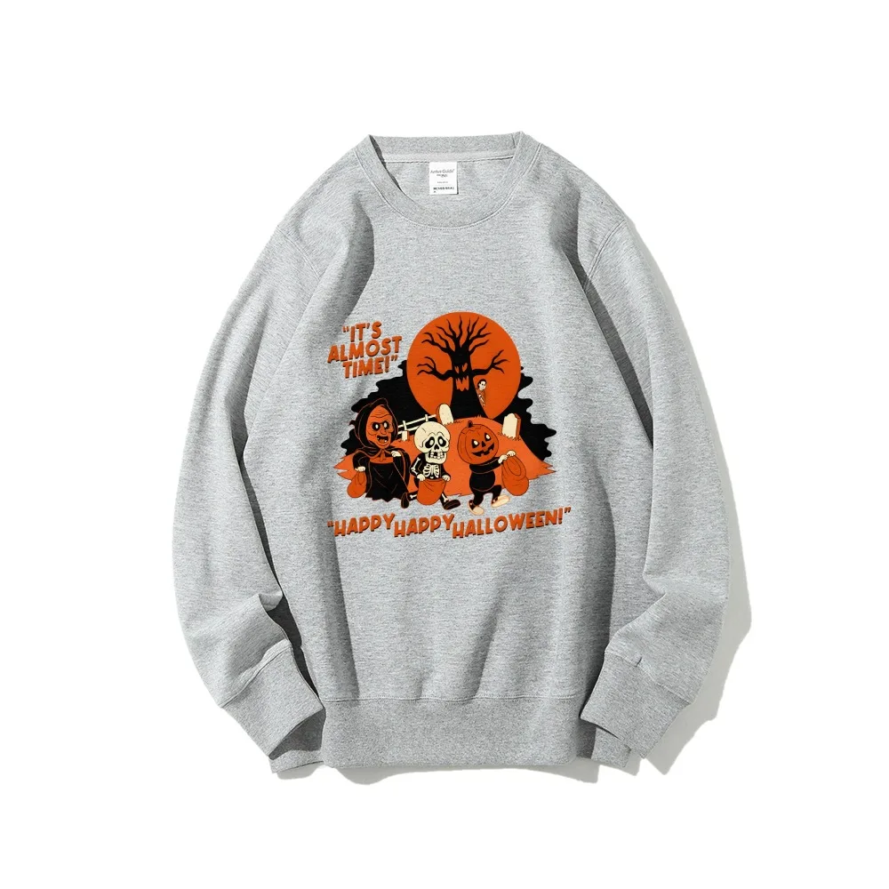 Fanceey Halloween Print Women's Sweatshirt Fall Long Sleeve Women Hoodie Graphic Pullover  Loose Fit Soft Couples Streetwear Top