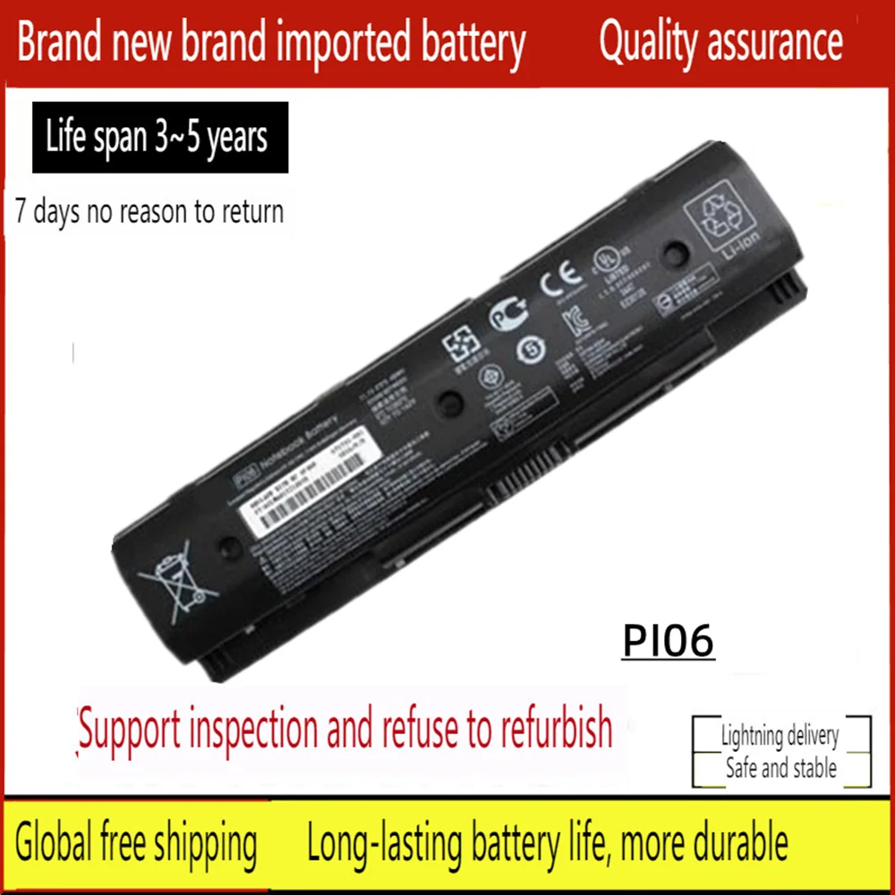 

New Laptop battery for HP PI06 P109 HSTNN-LB4O LB4N YB4N TPN-I110 I111 I112 Q117 Q118 Q119 Q120 Q121 Q122