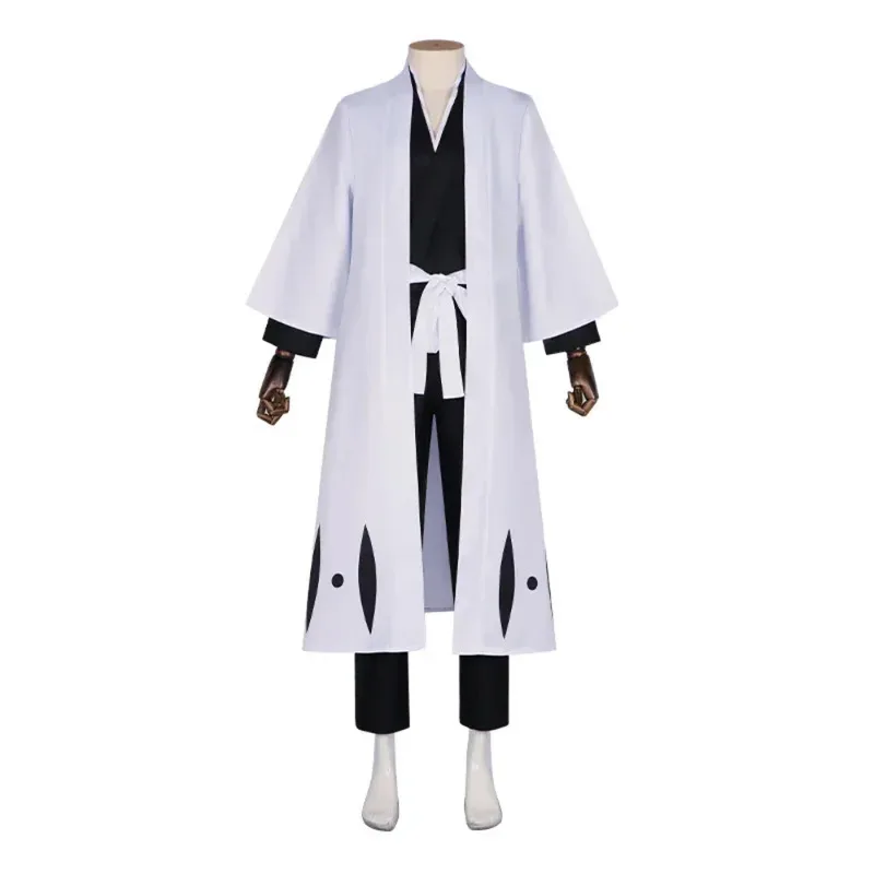 Anime Bleach Aizen Sousuke Cosplay Costume Wig Sets Bleach Thousand Year Blood War Gotei 13 Team 5 Captain Robe Kimono Outfits