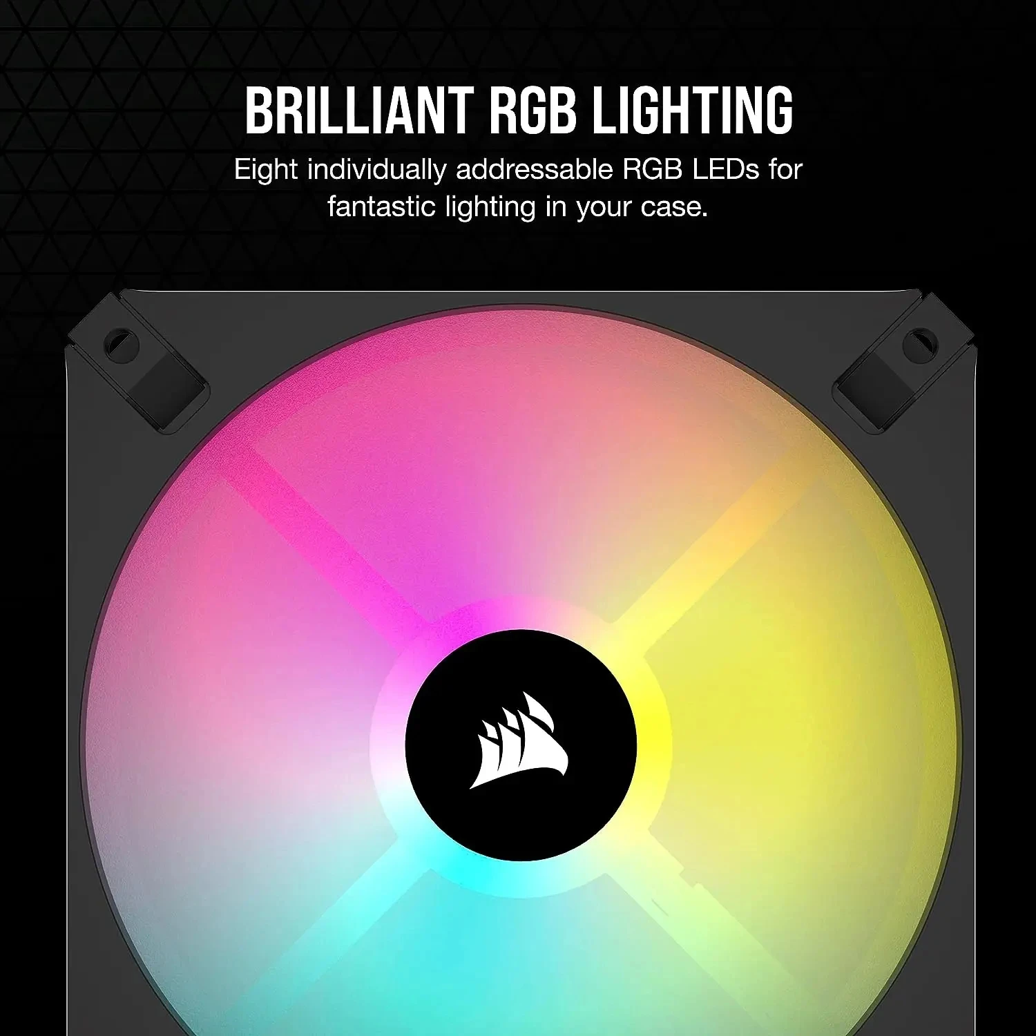 CORSAIR iCUE AR120 RGB 디지털 ARGB 호환 팬 트리플 선풍기 키트, 블랙, 화이트, 120mm