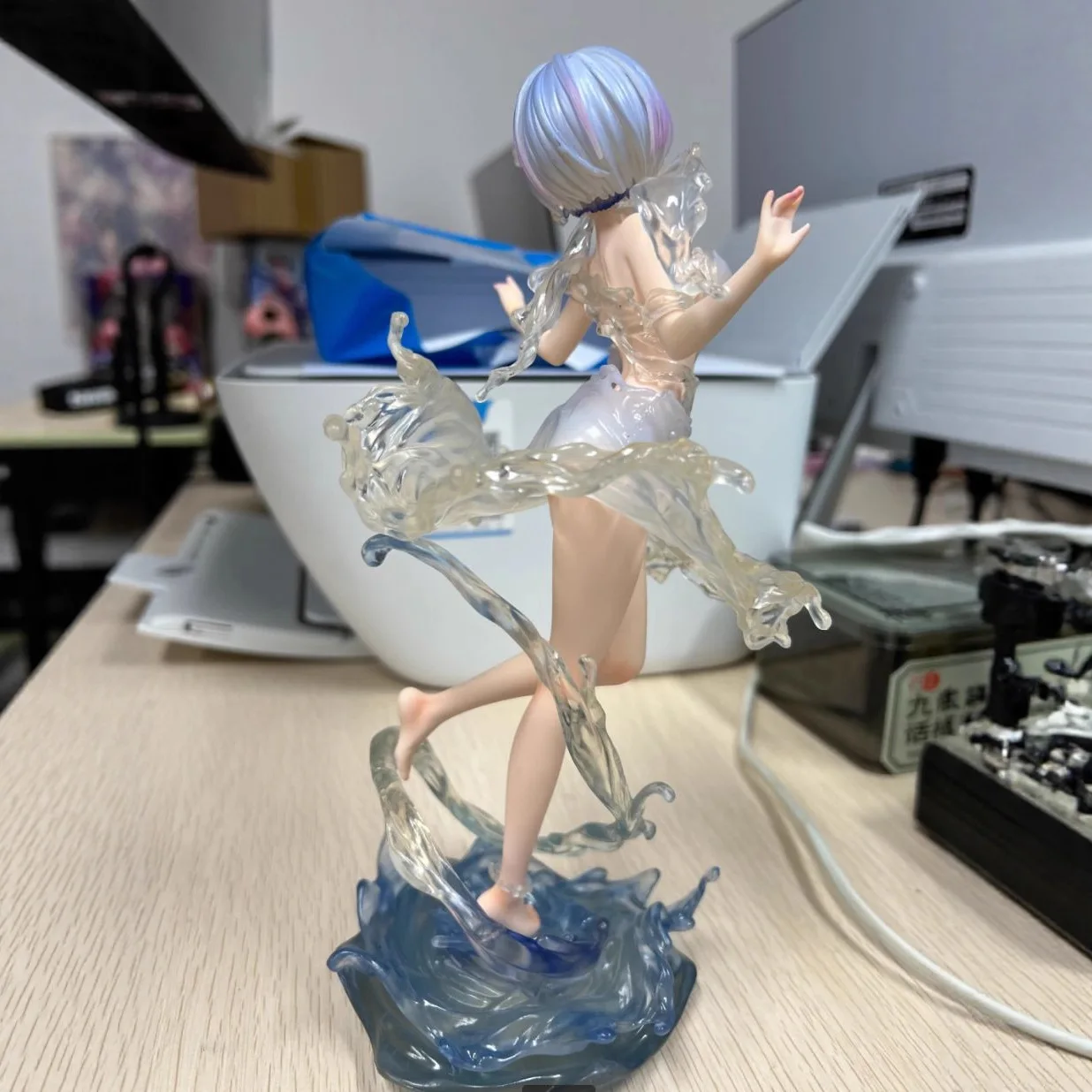 24 cm ReZERO commencer la vie dans un autre monde Rem Aquadress Anime figurines d'action faites à la main étui de bureau décoration ornement cadeau