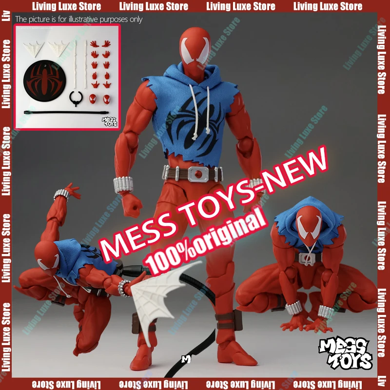 

New MessToys Spiderman Mafex 186 Figure Scarlet Spider The Amazing Spider-Man Comic Version Action Figure Model Figurine Gift