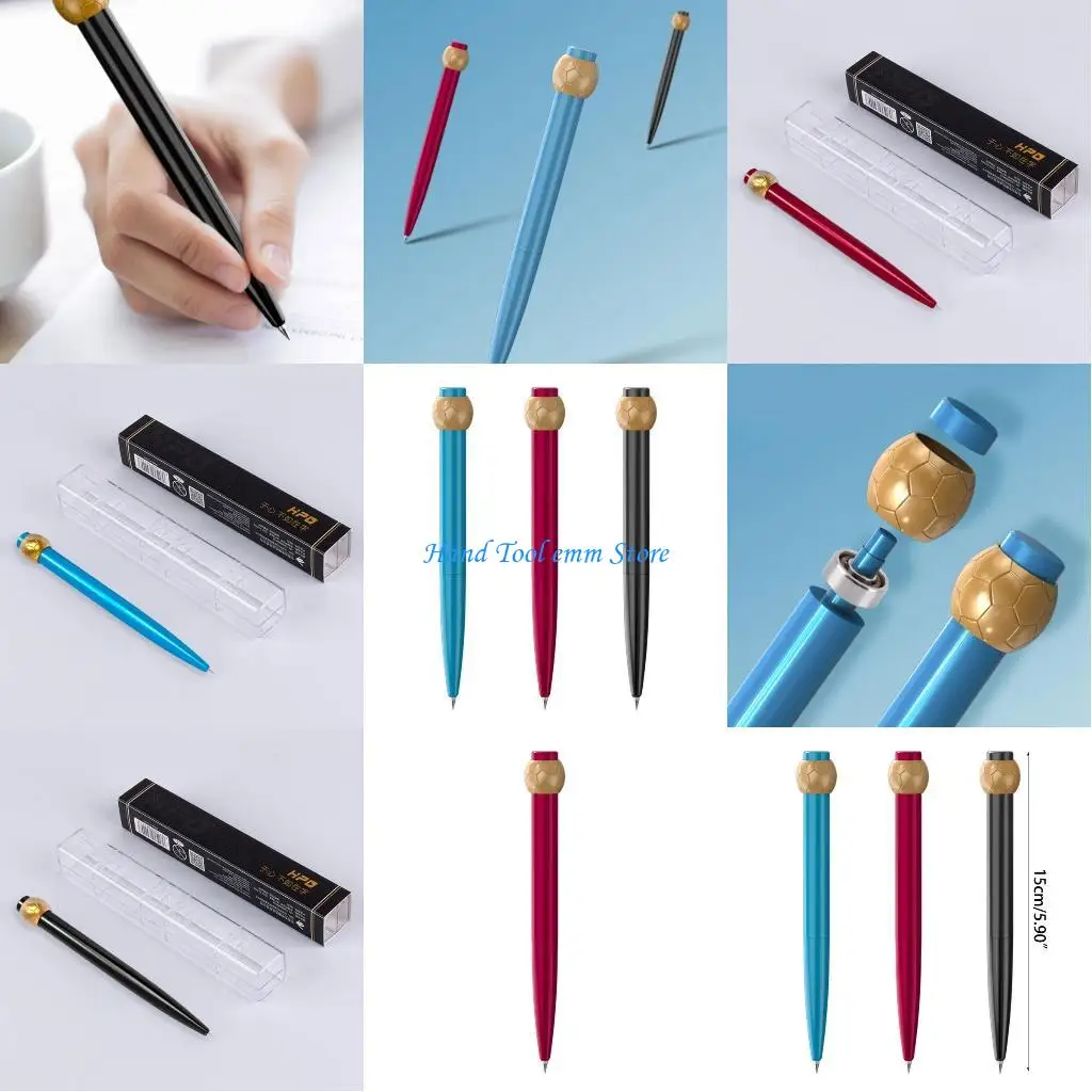 

H37F Creative-Golden Ball Gel Pens 0.5mm Neutral Pens Stress Relief Office Pen Pens Gift for Students Teacher