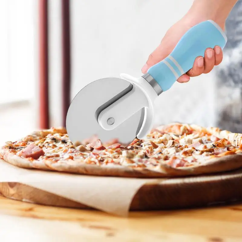 Pizza Cutter Wheel Stainless Steel Smooth Rotating Pizza Wheel Practical Cutters For Cutting Through Crusts Pies Pizza Wheel And