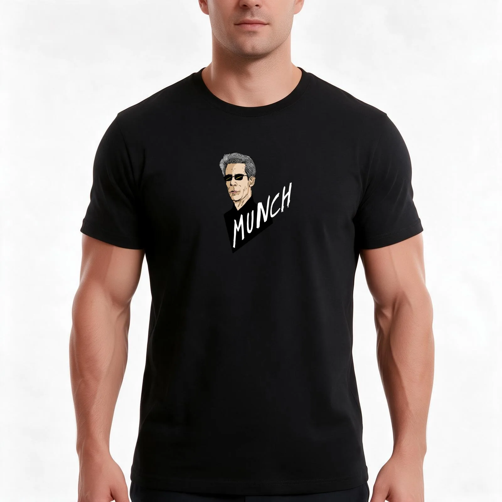 Munch T-Shirt Summer Casual Cotton Tee Oversized Streetwear Tops Vintage Graphic Print Loose Fit Short Sleeve 100% Cotton