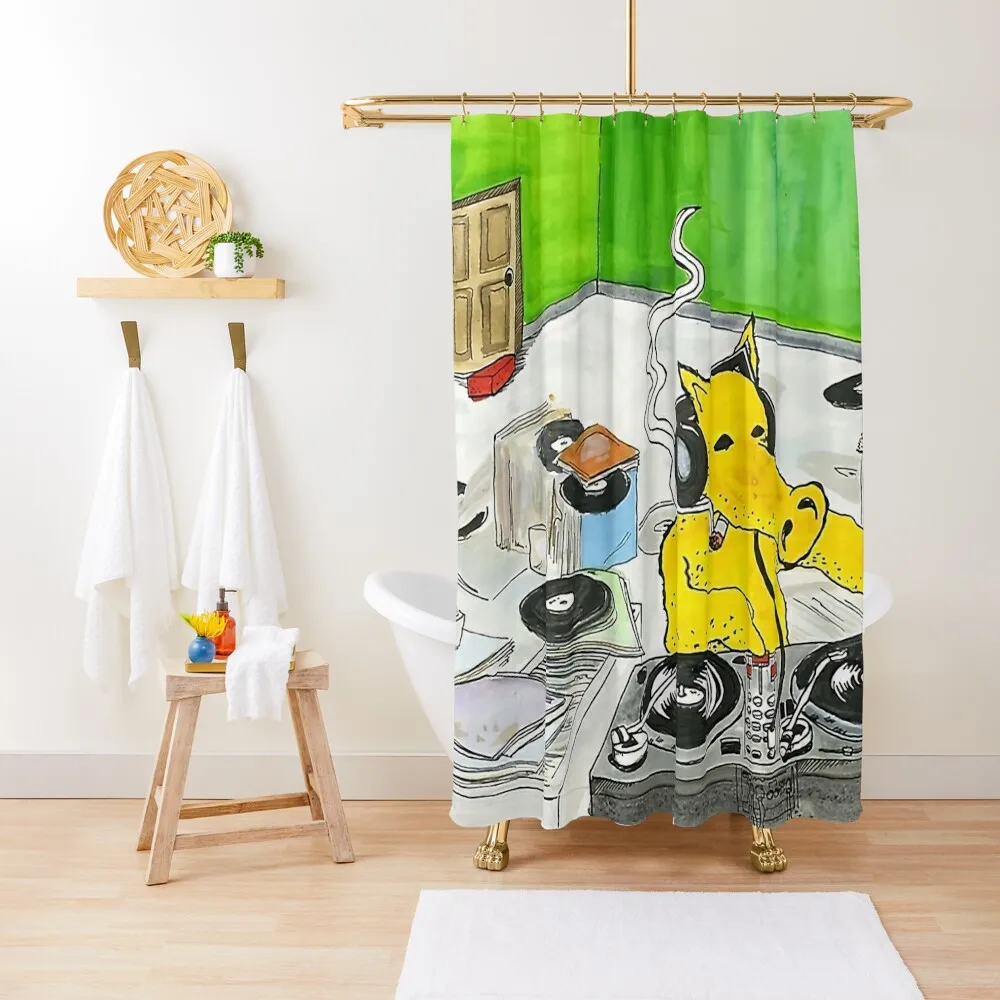

Quasimoto DJ Shower Curtain Bathroom Accessories Anti-Mold Waterproof Shower Window Curtain