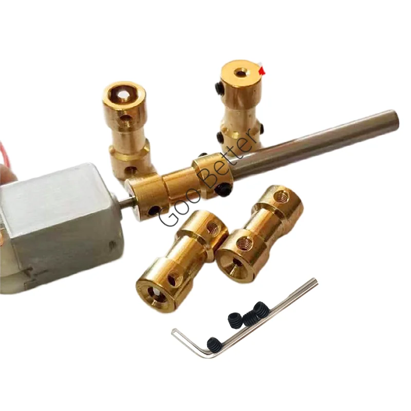 Motor Shaft Coupling 2/2.3/3/3.17/4/5/6mm Coupler Connector Sleeve Adapter Brass Transmission Joint for RC Boat Car Airplane