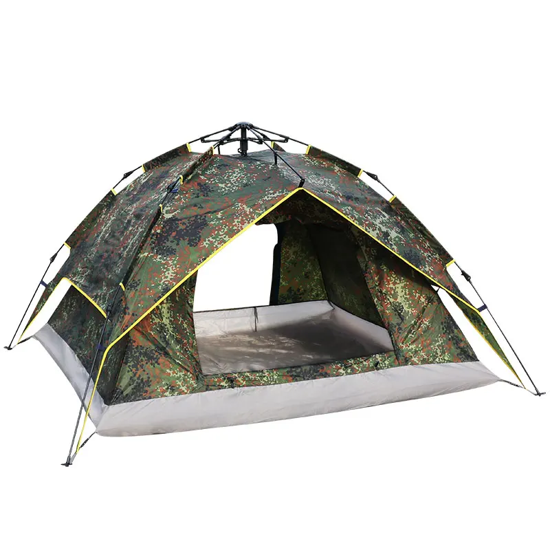 Automatic tent outdoor rainstorm protection 3-4 people thickened rainproof single and double storage camping equipment